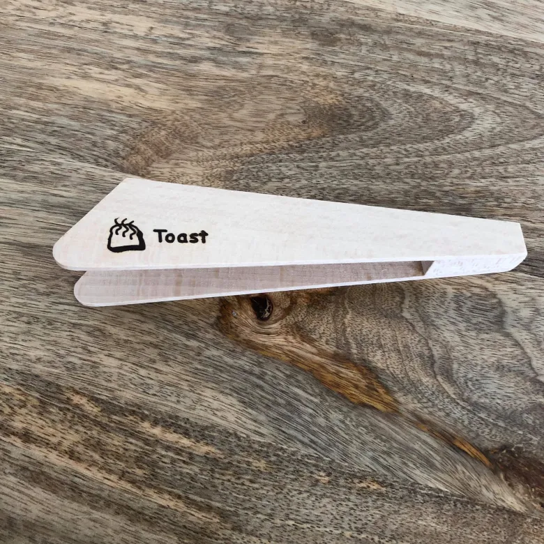 Pince à toast en hêtre