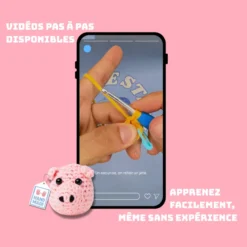 Pipo le cochon - kit crochet débutant avec vidéos - accessible à tous