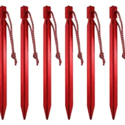 6 piquets de tente cao aluminium dural 180mm 12mmø