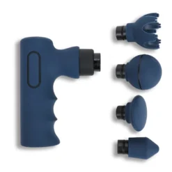 Pistolet de massage de voyage rechargeable têtes interchangeables Bleu