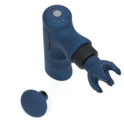 Pistolet de massage de voyage rechargeable têtes interchangeables Bleu