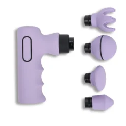 Pistolet de massage de voyage rechargeable têtes interchangeables Violet
