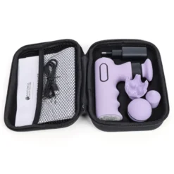 Pistolet de massage de voyage rechargeable têtes interchangeables Violet
