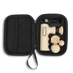 Pistolet de massage de voyage rechargeable têtes interchangeables Beige
