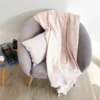 Plaid cachemire et laine diamant camel