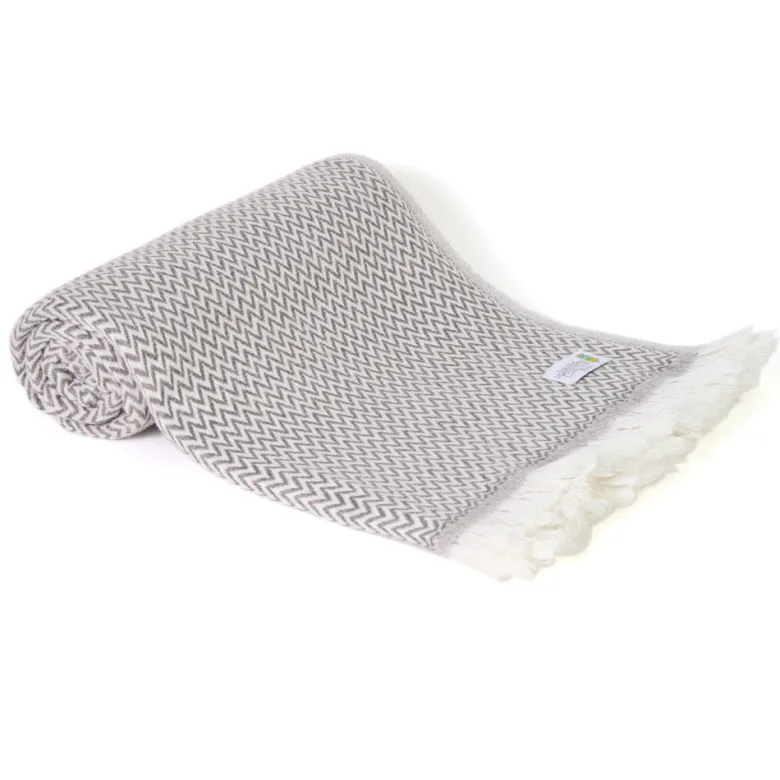 Plaid cachemire et laine marron glacé