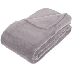 Plaid en microfibre uni - 230x180 cm -