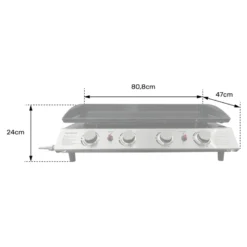 Plancha au gaz valencia - 4 brûleurs 10kw