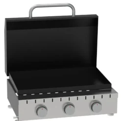 Plancha gaz imor 3 brûleurs 9kw - plaque acier émaillé 57cm - cuisine saine