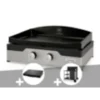 Plancha gaz signature allure 260 duo + couvercle de protection + desserte - le m