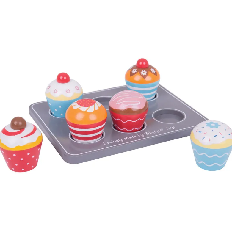 Plateau de 6 muffins en bois