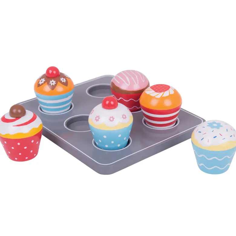 Plateau de 6 muffins en bois