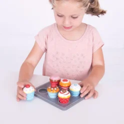 Plateau de 6 muffins en bois