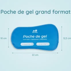 Poches de gel ergonomique bain dérivatif grand format - 6 unités