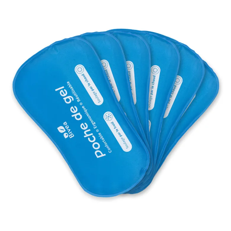 Poches de gel ergonomique bain dérivatif grand format - 6 unités