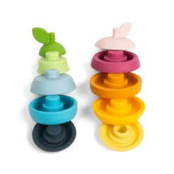 Pomme et poire empilables en silicone