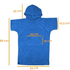 Poncho enfant , sortie de bain - bleu