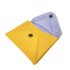 Porte-cartes cuir nino jaune