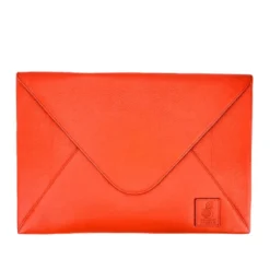 Porte-documents cuir marcel orange