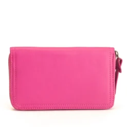 Portefeuille cuir ami fushia