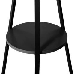 Porte-manteaux métal et bois noir