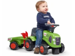 Porteur enfant tracteur claas avec remorque 1 à 3 ans - falk