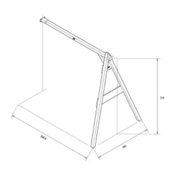 Portique axi 2 agrés wall mount