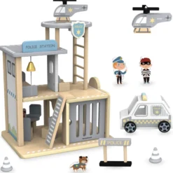Poste de police bois, jeux d'imitation