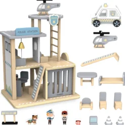 Poste de police bois, jeux d'imitation