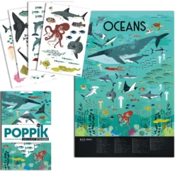 Poster en stickers - ocean - 6-12 ans