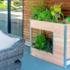Potager balcon avec composteur