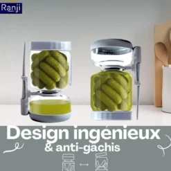 Pot à cornichon retournable avec pique inclus 900 ml