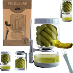 Pot à cornichon retournable avec pique inclus 900 ml