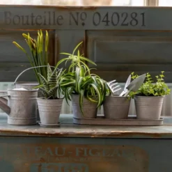 Pot de fleurs zinc 12 cm