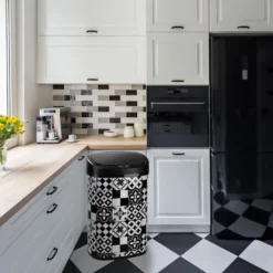 Poubelle automatique inox majestic 58l