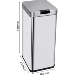 Poubelle automatique inox parkside 50l