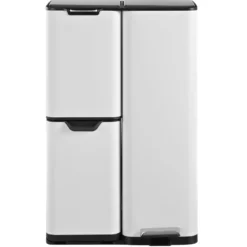 Poubelle de tri inox haja 60l 3bacs