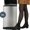 Poubelle à pédale 30l, inox edition - n°712