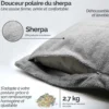Pouf d'intérieur - gris clair