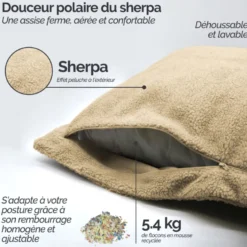 Pouf d'intérieur xxl - beige