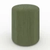 Pouf rond en velours côtelé vert - lily