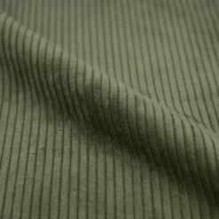Pouf rond en velours côtelé vert - lily