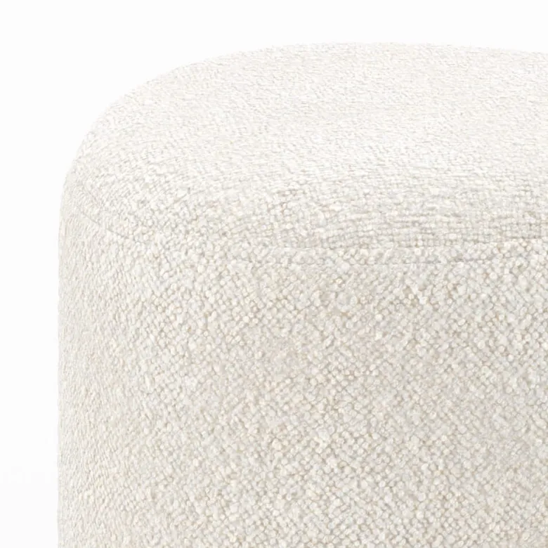 Pouf triangulaire en tissu bouclé beige - emmy