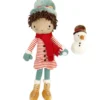 Poupée souple jake et son bonhomme de neige (35 cm)