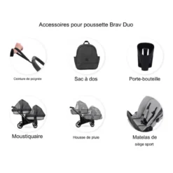Poussette brav duo 2in1 bd-11 black eco