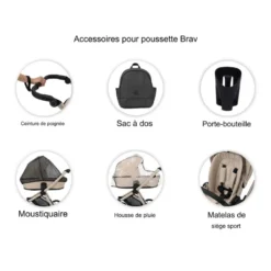 Poussette brav 2in1 bre-15 baby pink eco