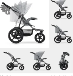 Poussette compacte pliable, 3 roues