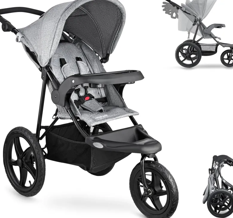 Poussette compacte pliable, 3 roues