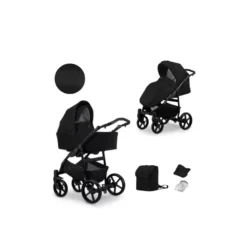 Poussette mata 10 b black cadre noir