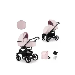 Poussette mata 06 b rose cadre noir